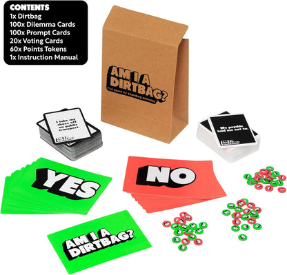 Am I A DirtBag: The ‘Game Of Changing Opinions’ Party Card Games, for adults and teens age 14+, best new board game, for 3+ players