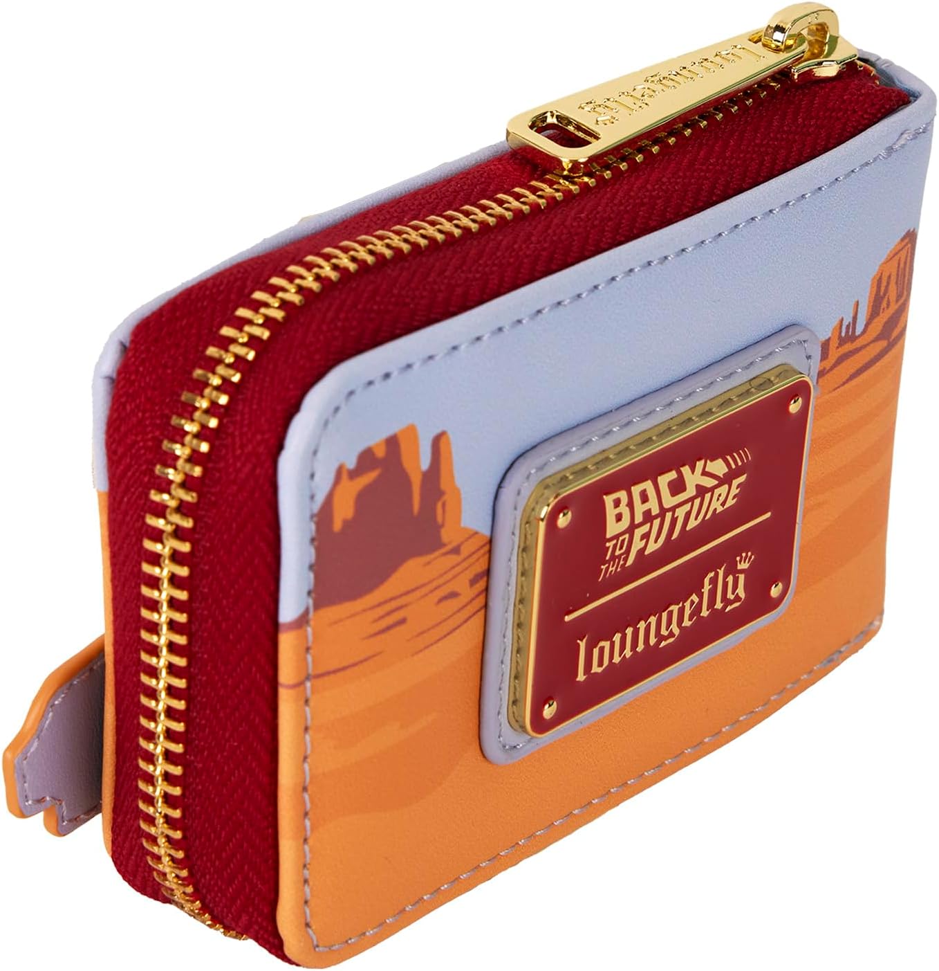 Loungefly Universal Back to The Future 40th Anniversary Delorean Accordion Wallet