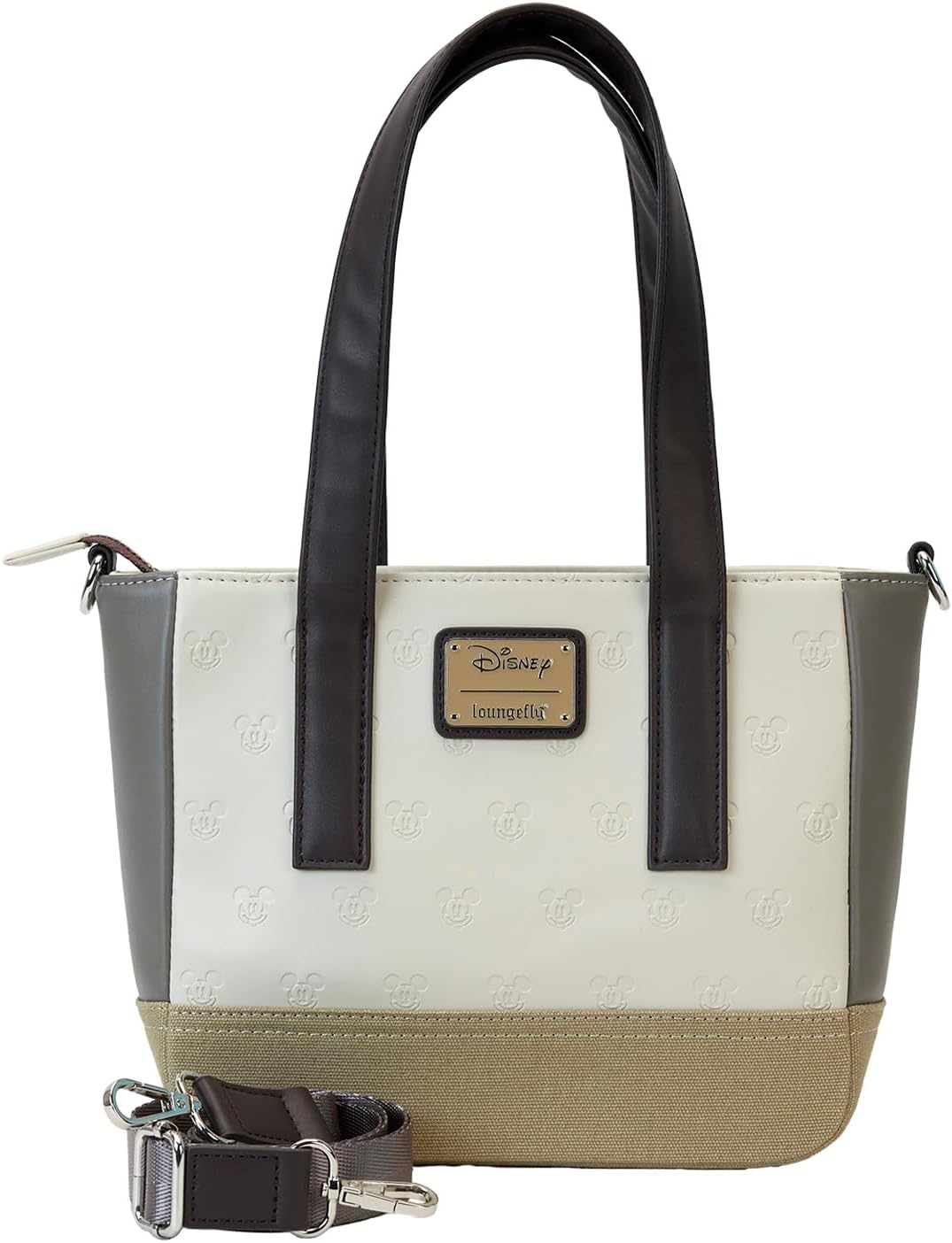 Loungefly Disney Mickey and Friends Faux Leather and Canvas Mini Tote Bag