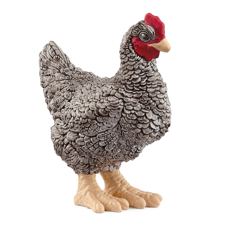 Schleich Farm World - 4cm Plymouth Rock Chicken Toy for Kids. Realistic, Hand-Painted Farm Animal Toys for Boys and Girls. Fun Figure for Screen-Free Learning for Children and Toddlers Ages 3+ 13997