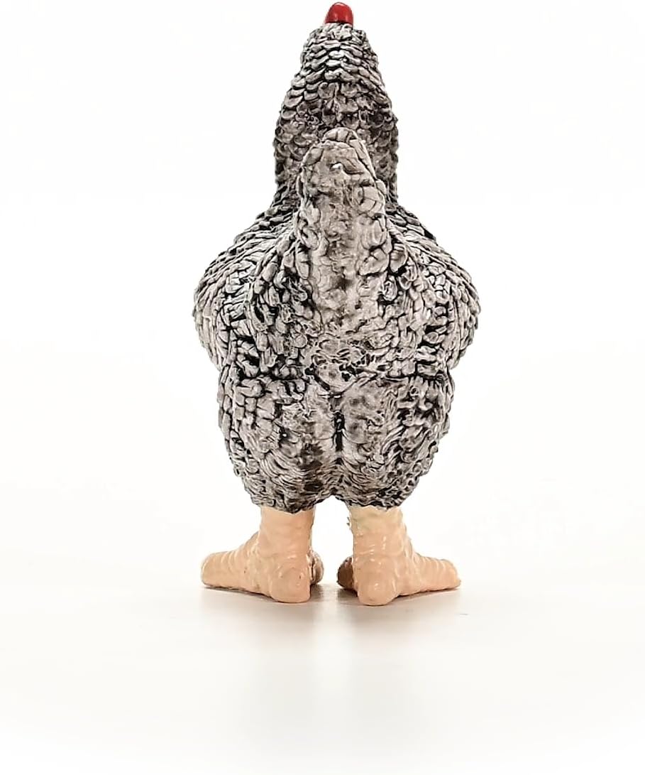 Schleich Farm World - 4cm Plymouth Rock Chicken Toy for Kids. Realistic, Hand-Painted Farm Animal Toys for Boys and Girls. Fun Figure for Screen-Free Learning for Children and Toddlers Ages 3+ 13997