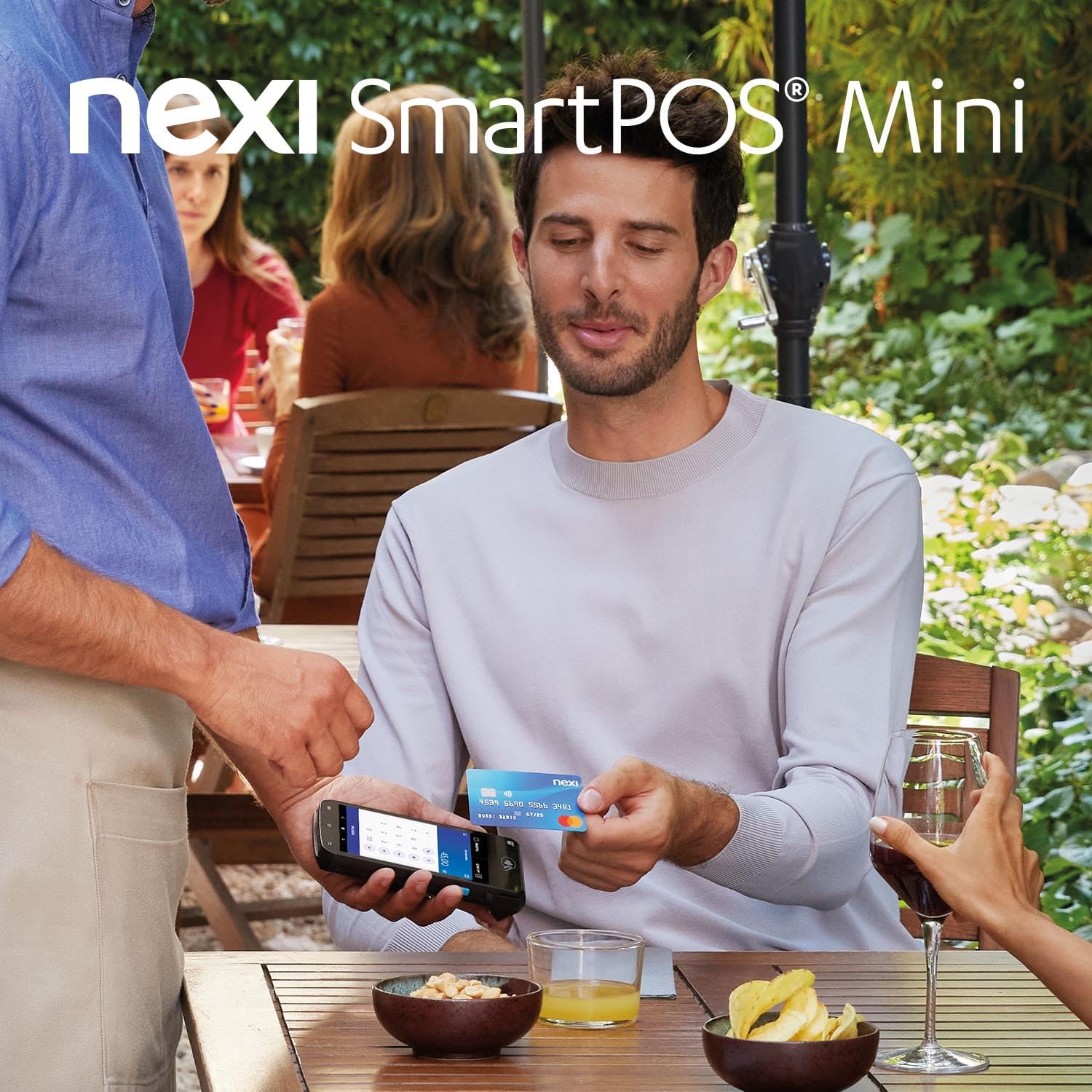 Nexi SmartPOS Mini a Canone Zero, Pos Portatile Contactless, Lettore Elettronico Portatile per Pagamenti con Bancomat, Carta di Credito, Prepagata, Apple Pay e Google Pay