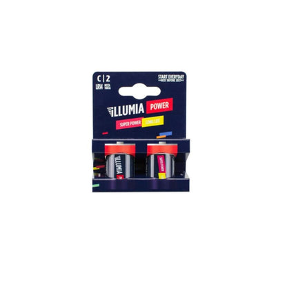 2 Alcaline Mezza Torcia Lr14 C Sup