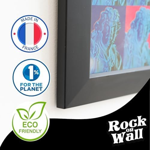 Cadre pour disque vinyle avec plexiglass anti-reflet BLACK