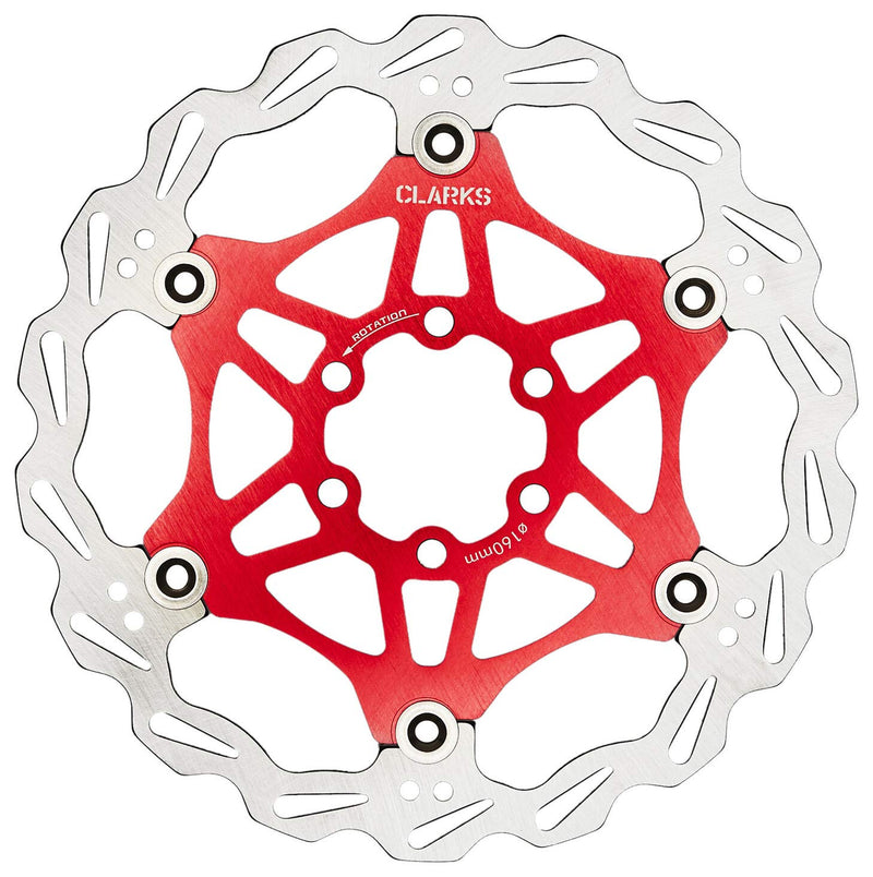 Clarks Floating Disc Brake Rotor - Red, 18 cm