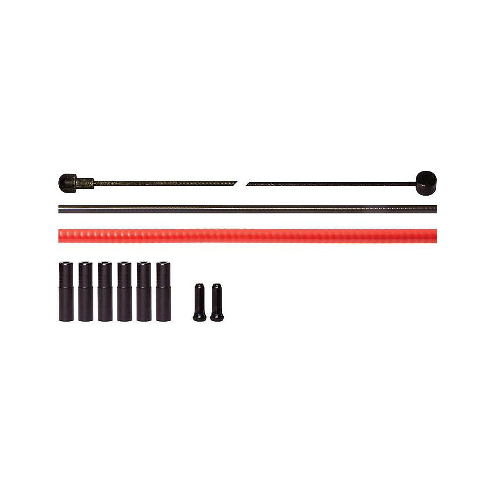 Clarks Zero-G Road Brake Cable Kit - Red 1000m Front and 1700m Rear Teflon-Treated Wires with Lightweight Alloy Housing for Road Bikes