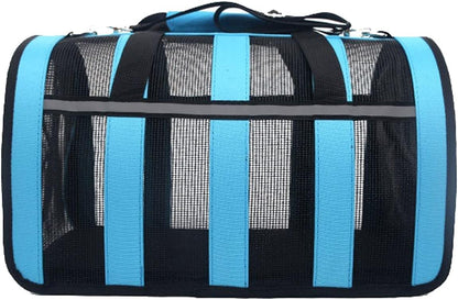 ERTGHHgbb pet backpack Dog Carrier Bag Breathable Pet Carrier for Cat Dog Safety Transportation Forthcoming Travel Pet Handbag with Zipper Dog Accoutrement (Color : Blue)