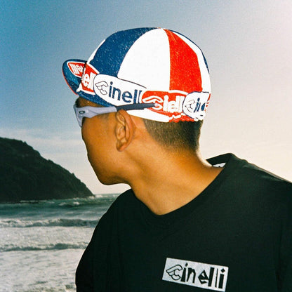 Cinelli Oval Cycling Cap, Red/Blue, One Size