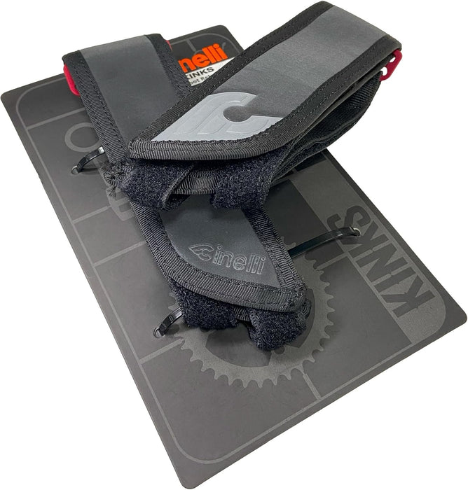 Cinelli Unisex's Kink Toe Straps, Black and Fully Reflective, Universal