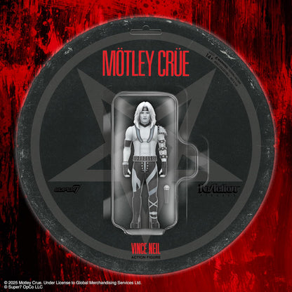 Super7 Motley Crue Reaction Figures Wave 02 - Vince Neil (Shout at The Devil - Black & White) Action Figure