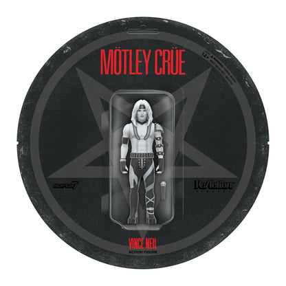 Super7 Motley Crue Reaction Figures Wave 02 - Vince Neil (Shout at The Devil - Black & White) Action Figure