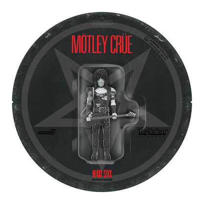 Super7 Motley Crue Reaction Figures Wave 02 - Nikki Sixx (Shout at The Devil - Black & White) Action Figure