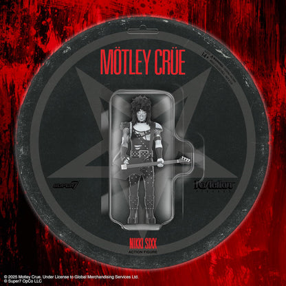 Super7 Motley Crue Reaction Figures Wave 02 - Nikki Sixx (Shout at The Devil - Black & White) Action Figure