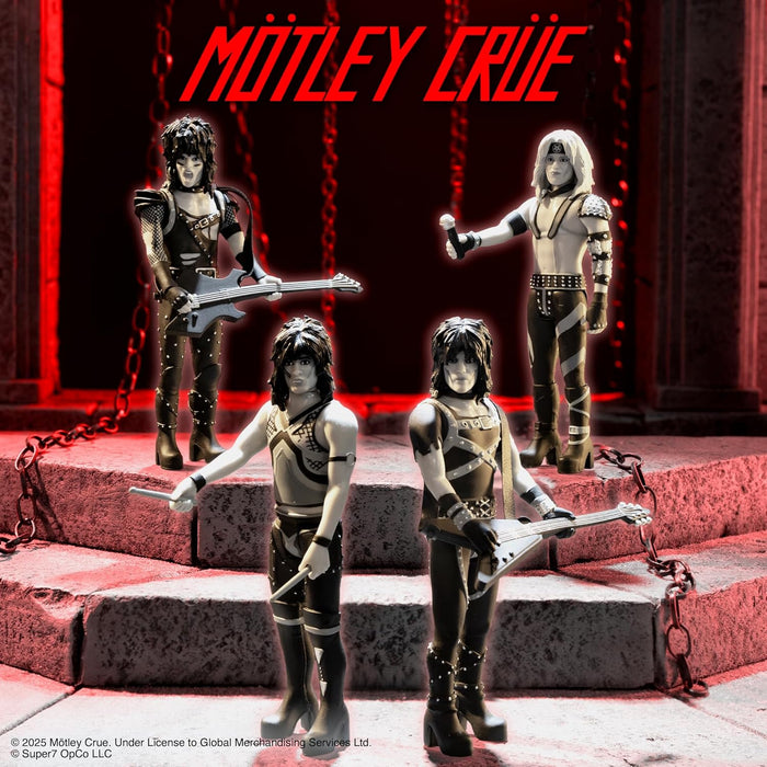 Super7 Motley Crue Reaction Figures Wave 02 - Tommy Lee (Shout at The Devil - Black & White) Action Figure