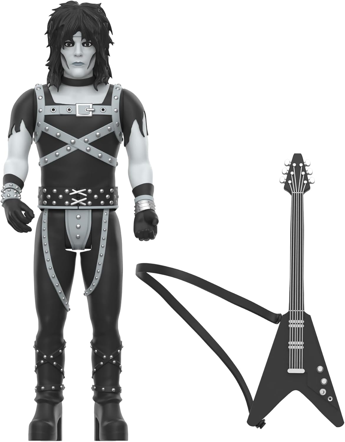 Super7 Motley Crue Reaction Figures Wave 02 - Mick Mars (Shout at The Devil - Black & White) Action Figure
