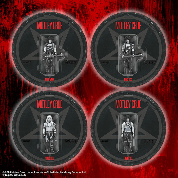 Super7 Motley Crue Reaction Figures Wave 02 - Mick Mars (Shout at The Devil - Black & White) Action Figure