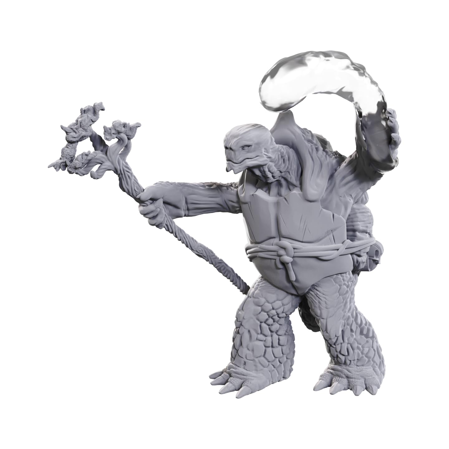 Dungeons & Dragons Nolzur's Marvelous Miniatures: Tortle Druid & Wild Shape Giant Lizard | Unpainted Miniatures | Wave 24