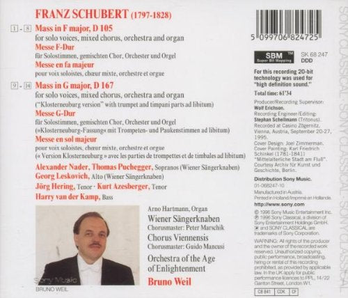 Schubert: Mass in F Major, d 105; Mass in G Major, d 167
