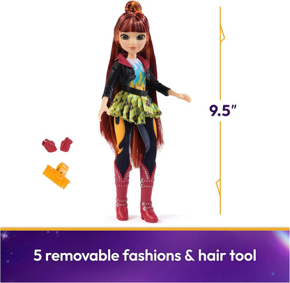 Unicorn Academy, Valentina Doll with Highlighted Hair, 5 Fashion Accessories and Hair Styling Tool, 24cm, Dolls and Unicorn Toys for Girls Aged 4 and up