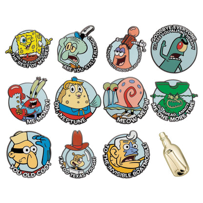SpongeBob SquarePants Mystery Pins Set mit 12 einzelnen Boxen in einer CDU, Einheitsgröße, Emaille
