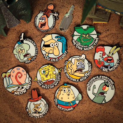 SpongeBob SquarePants Mystery Pins Set mit 12 einzelnen Boxen in einer CDU, Einheitsgröße, Emaille