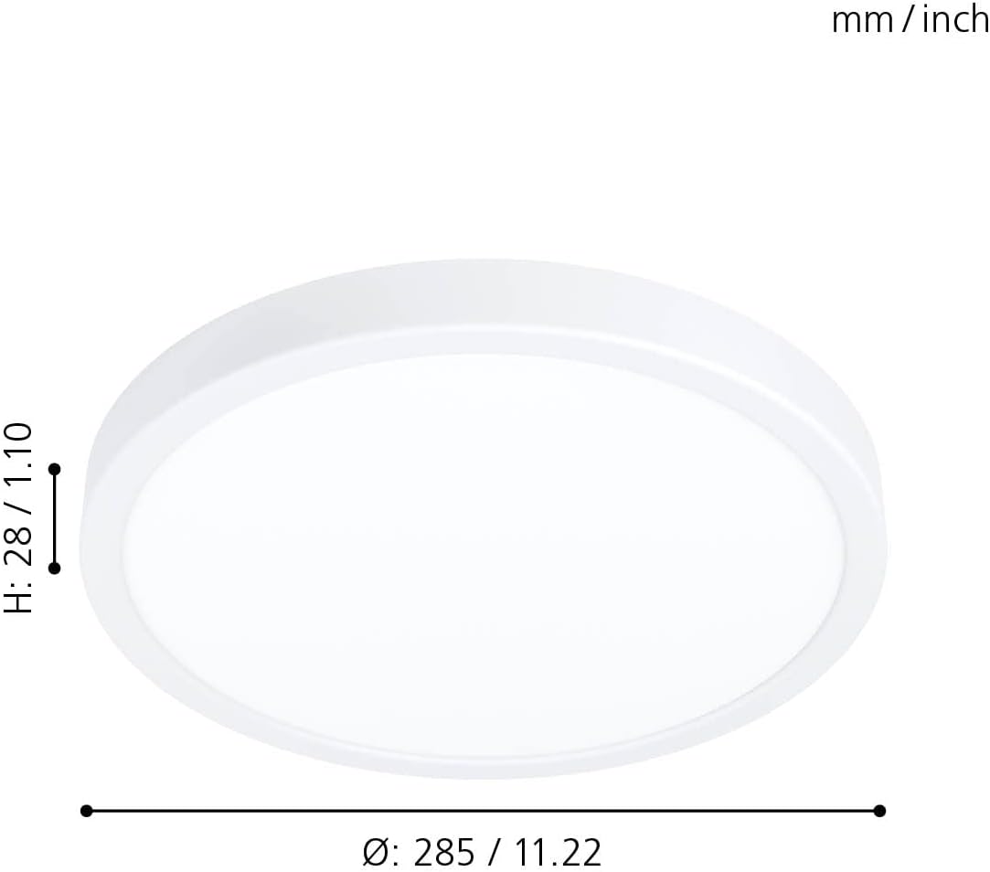 Eglo - Fueva-Z Ceiling Light White +28.5 - Tw - Zigbee, Bluetooth