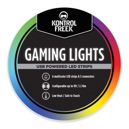 KontrolFreek Gaming Lights: striscia LED Lights, USB alimentato con Controller, adesivo 3M per TV, Console, PC, Muri (9 ft)