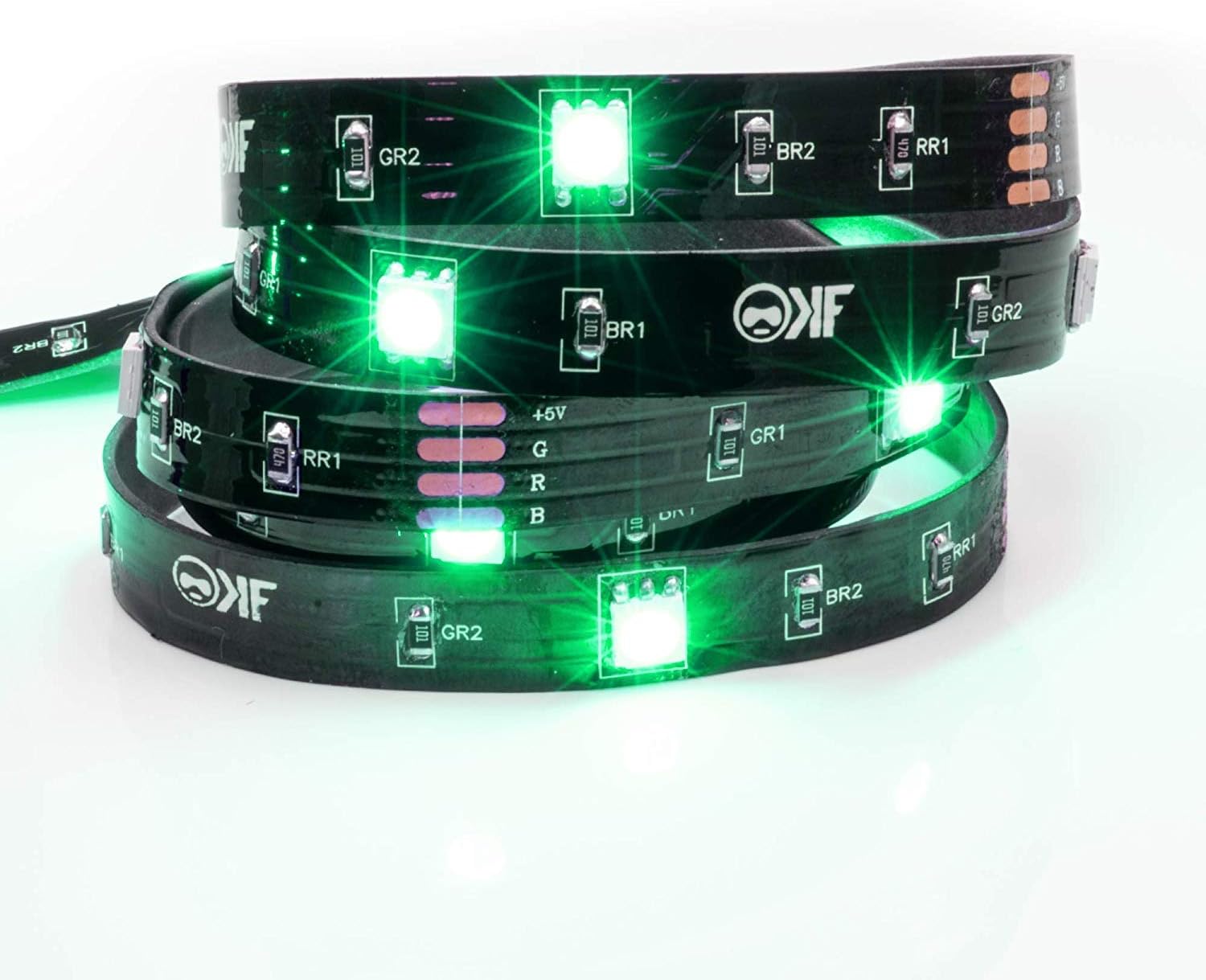 KontrolFreek Gaming Lights: striscia LED Lights, USB alimentato con Controller, adesivo 3M per TV, Console, PC, Muri (9 ft)