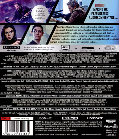 John Wick: Kapitel 1-4 (4 4K UHDs)