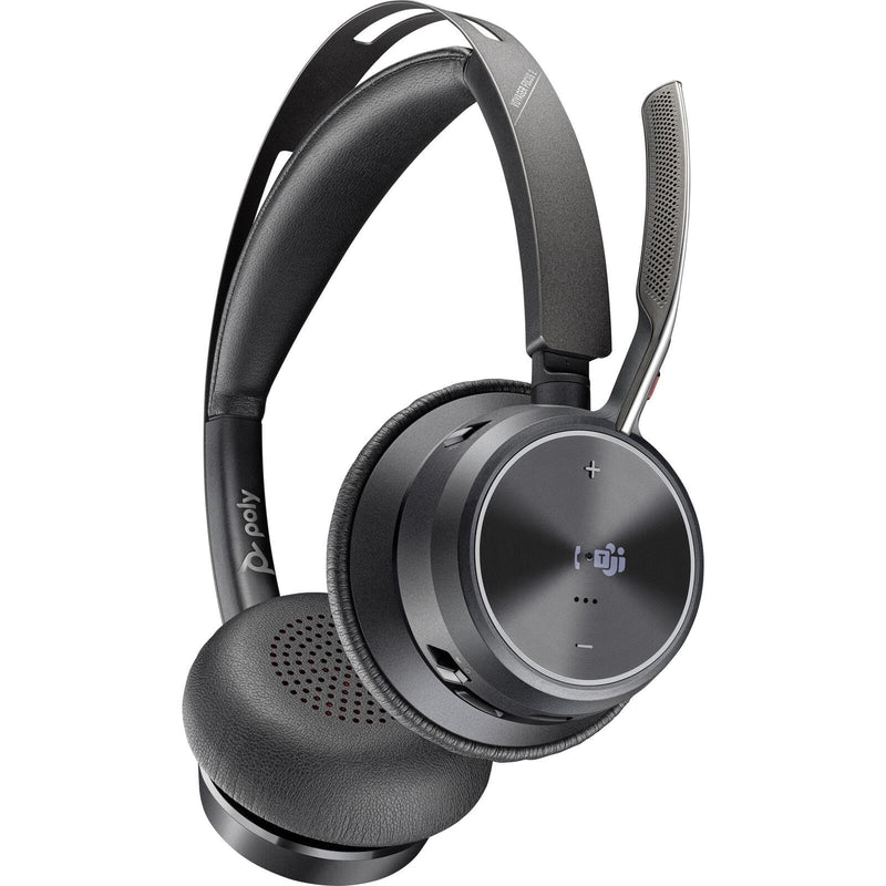 Poly Voyager Focus 2 Microsoft Teams Certified USBC-C Headset + USB-C/A Adapter - Microsoft Teams Certification - Google Assistant, Siri - Stereo - USB Type C - Wired/Wireless - Bluetooth - 298.6 ft