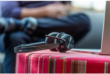 Poly Voyager Focus 2 Microsoft Teams Certified USBC-C Headset + USB-C/A Adapter - Microsoft Teams Certification - Google Assistant, Siri - Stereo - USB Type C - Wired/Wireless - Bluetooth - 298.6 ft