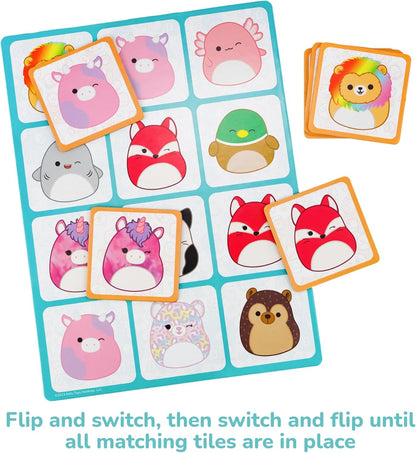 IDEAL | Squishmallows Flipolo game: The Frantic Flip Matching game | Family Games | For 2-4 Players | Ages 5+