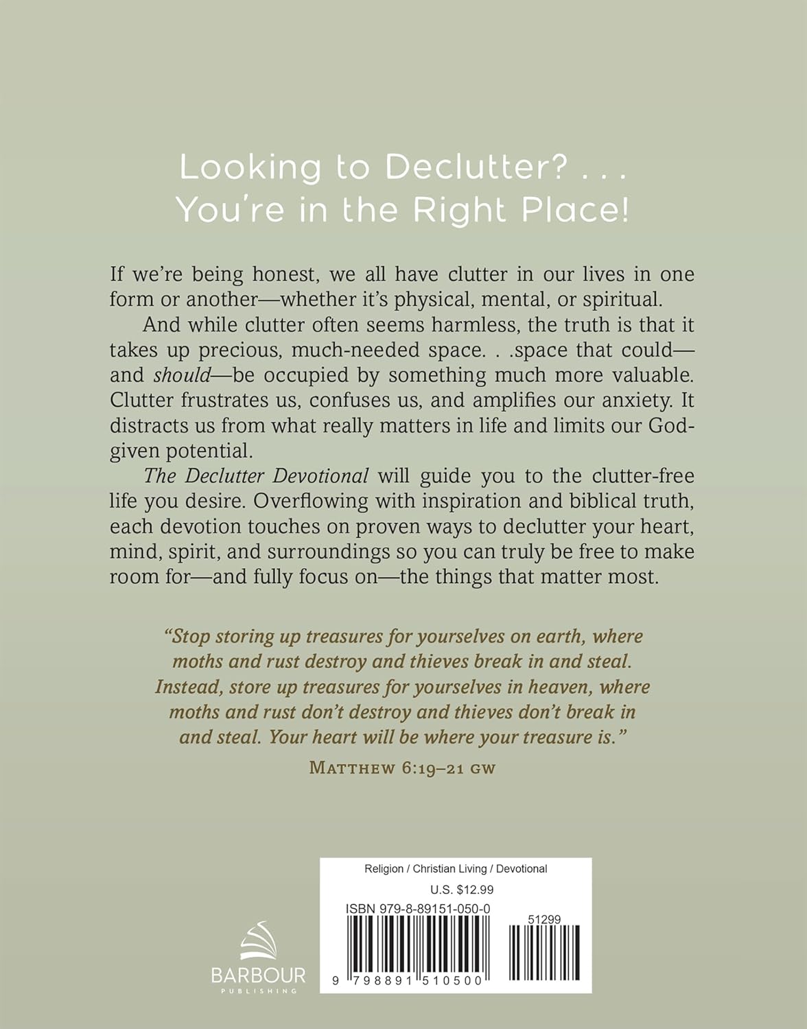 Declutter Devotional: Biblical Inspiration for Making Room for What Matters