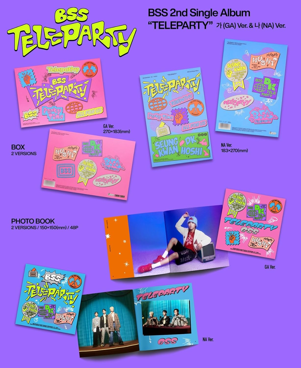 Teleparty - Random Cover - Incl. Photobook, Mini-Book, Sticker Pack, Lyric Book, Photocard, Id Card + Folded Poster