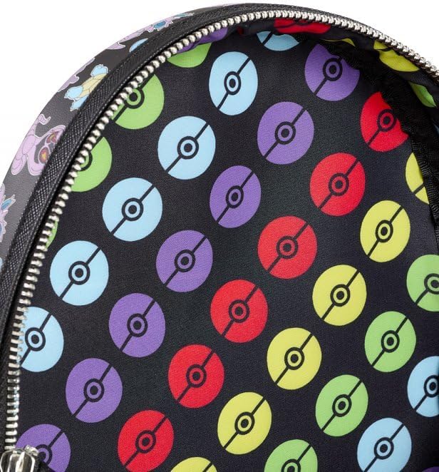 Loungefly Backpacks Pokemon Multi Character All Over Print Mini Backpack Black/Charcoal