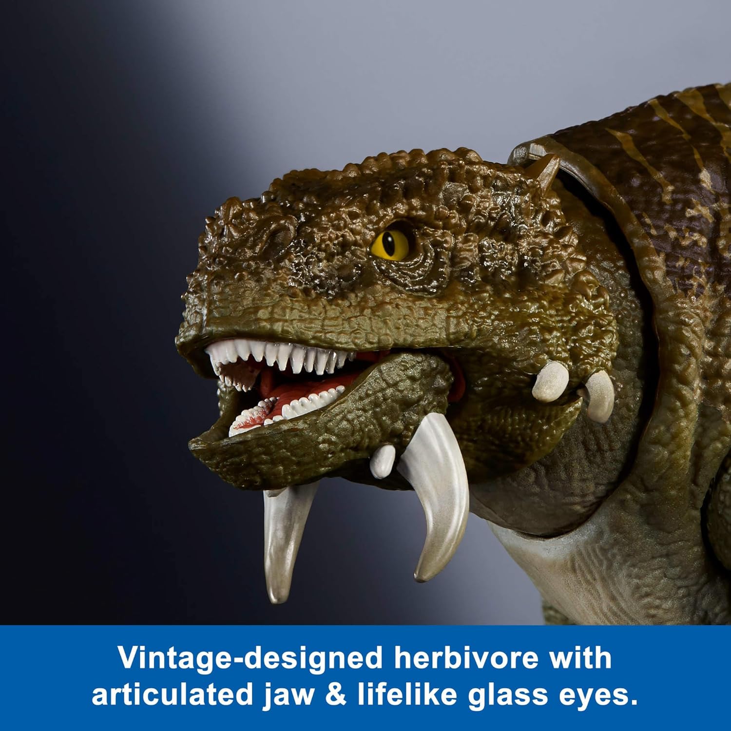 Mattel Jurassic World Hammond Collection Dinosaur Action Figure Scutosaurus, Premium Design with Glass Eyes & 14 Points Articulation, JDJ08