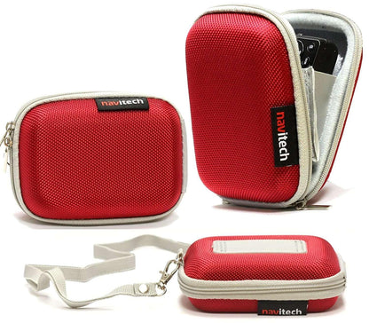 Navitech Red Shockproof Camera Case Compatible with Agfaphoto Realishot DC5500 Compact Digital Camera