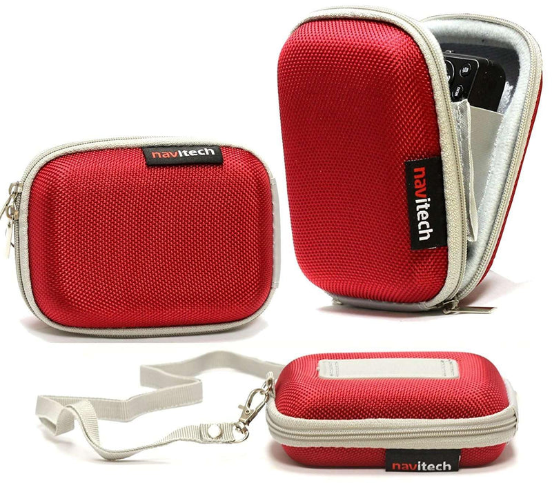 Navitech Red Shockproof Camera Case Compatible with Agfaphoto Realishot DC5500 Compact Digital Camera
