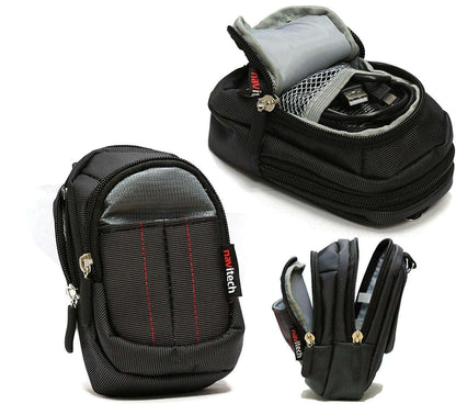 Navitech Black Compact Camera Case Compatible with Panasonic LUMIX DC-TZ99E-S Compact Camera