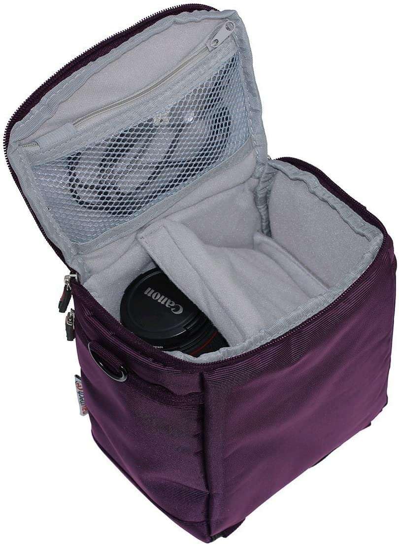 Navitech Purple DSLR SLR Camera Bag Compatible with Nikon Coolpix P1100 Digital Camera