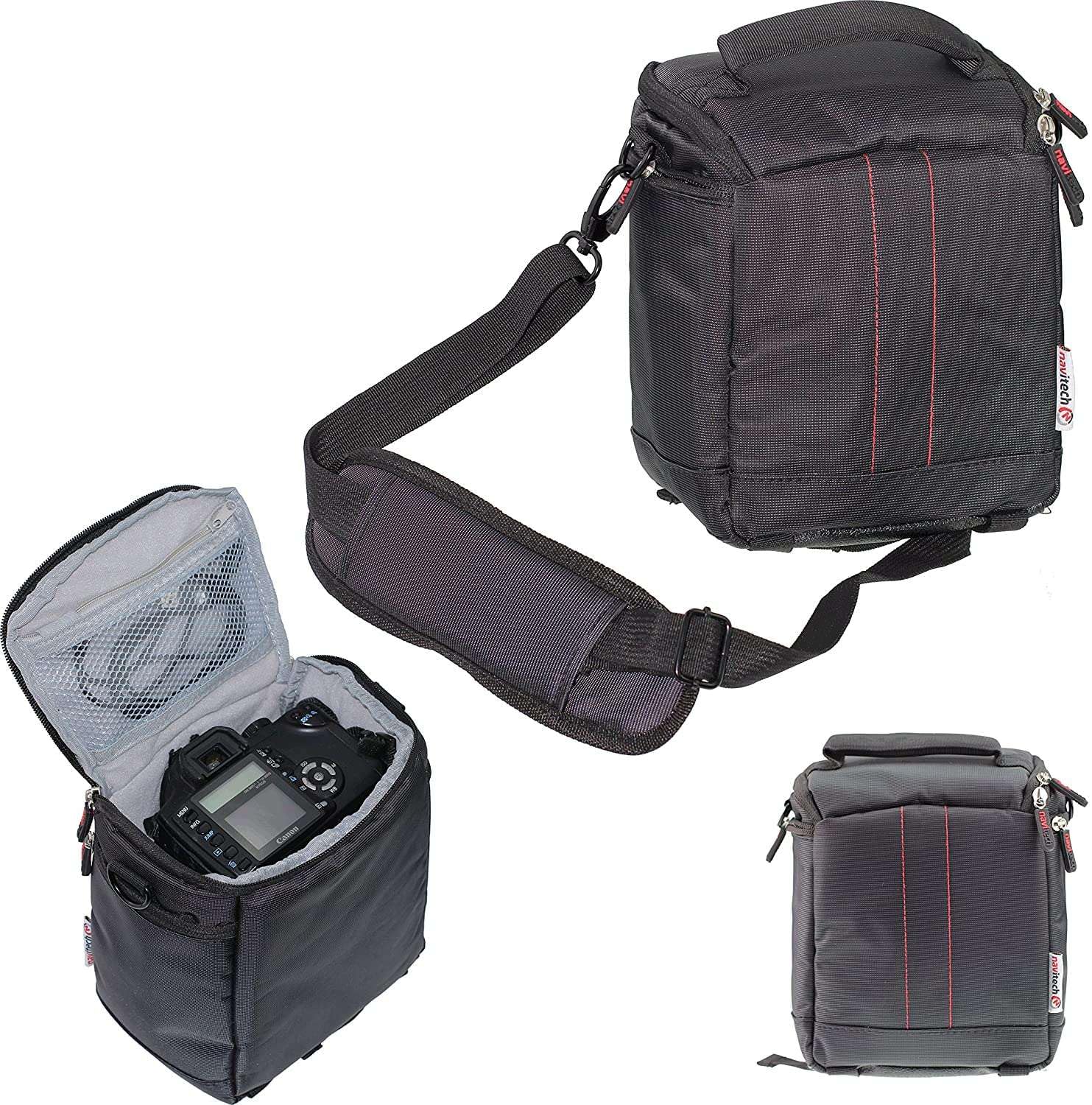 Navitech Black DSLR SLR Camera Bag Compatible with Nikon Coolpix P1100 Digital Camera