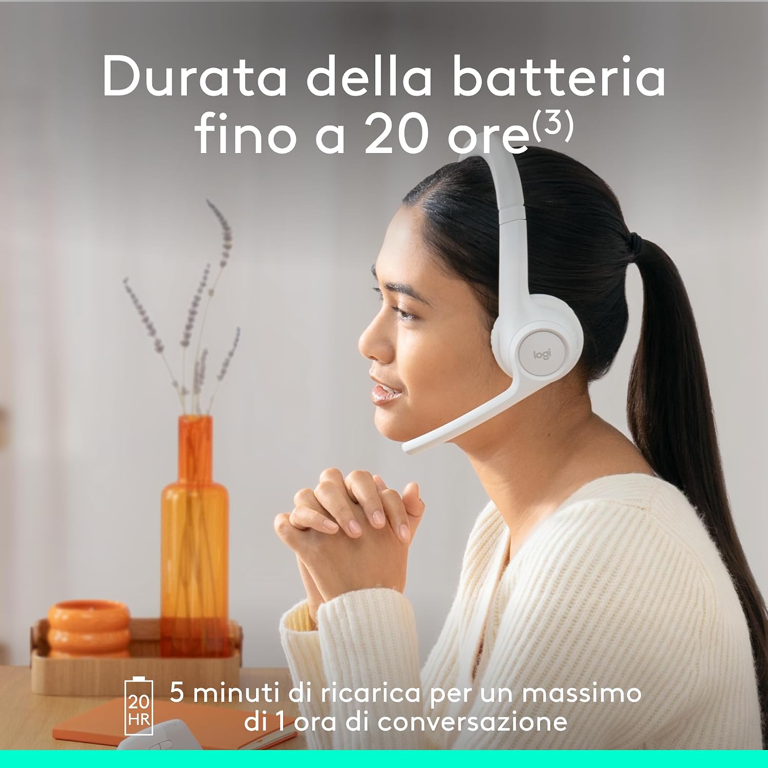 Logitech Zone 300, Cuffia con microfono wireless Bluetooth