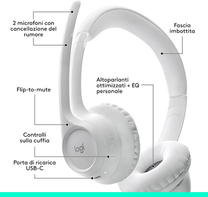 Logitech Zone 300, Cuffia con microfono wireless Bluetooth