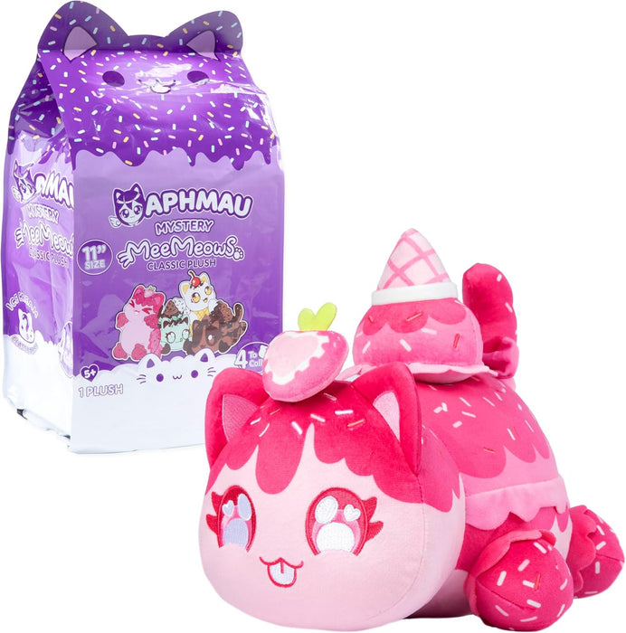 Aphmau MeeMeows 11” Classic Mystery Plush, Ice Cream Plush Mystery Box, Blind Box, 1 of 4 Possible Ice Cream MeeMeows, Official Merch, One Supplied, Styles May Vary