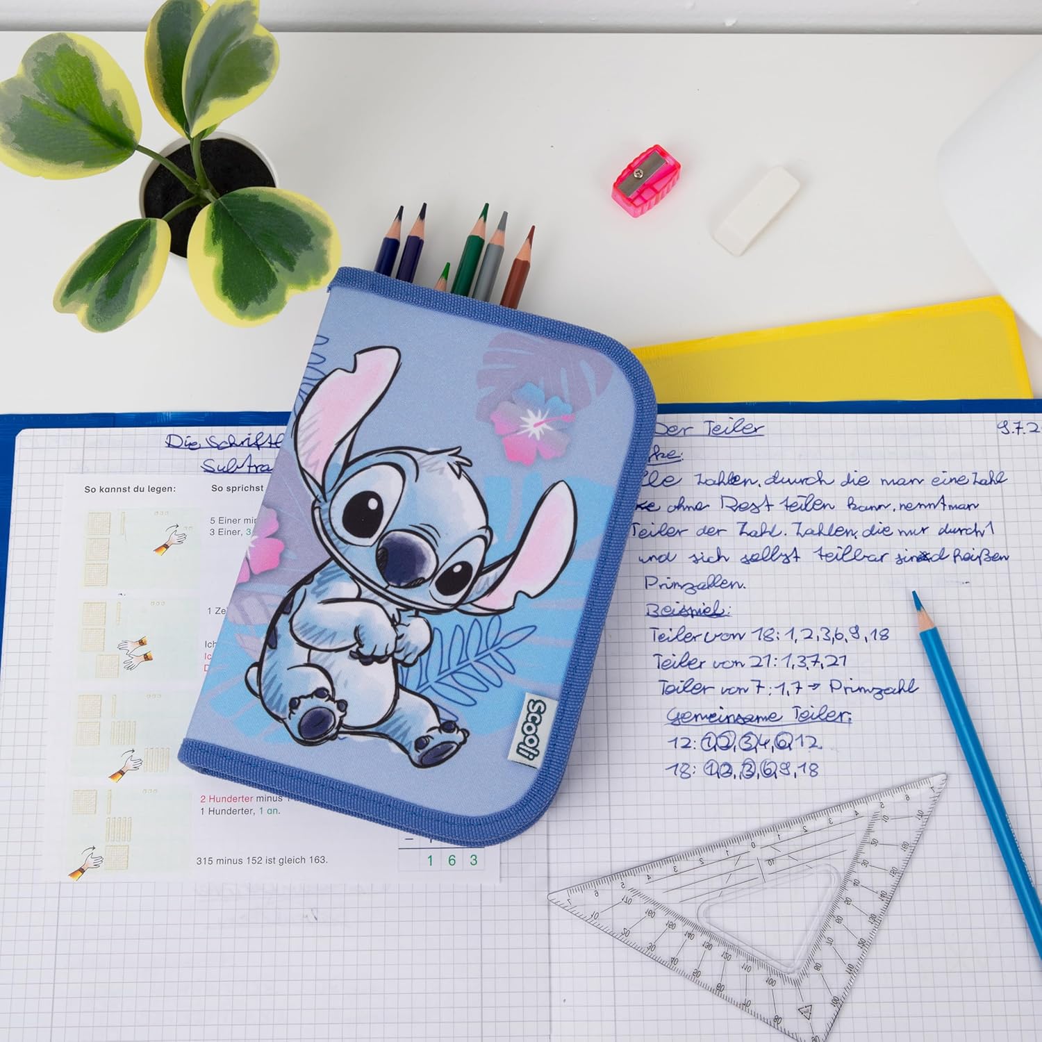 Scooli - Astuccio per la Scuola Stitch - Astuccio con Penne e Accessori di Alta qualità - Ideale per la Scuola, Il Tempo Libero e i Viaggi - da 6 Anni