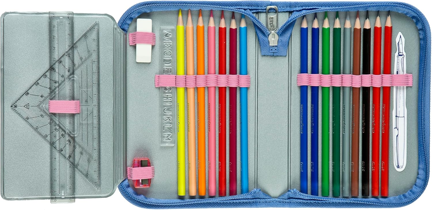 Scooli - Astuccio per la Scuola Stitch - Astuccio con Penne e Accessori di Alta qualità - Ideale per la Scuola, Il Tempo Libero e i Viaggi - da 6 Anni