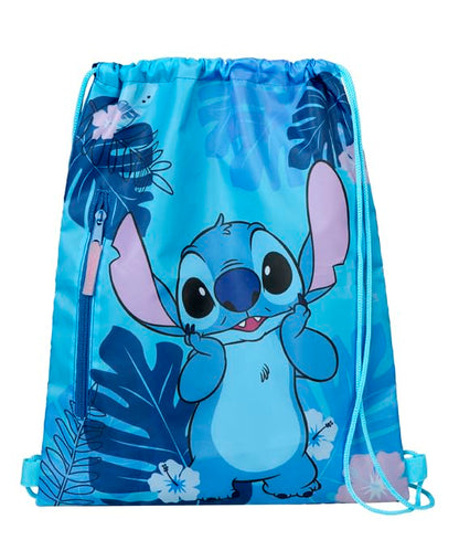 Undercover Lilo & Stitch - Sacca da palestra per bambini e adolescenti, sport e scuola, dai 3 anni in su, Blu, 38x33 Centimeters