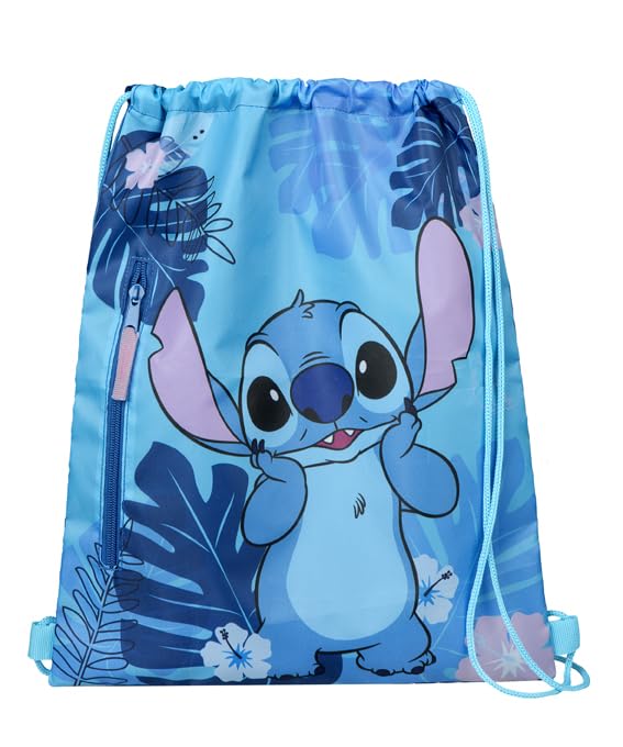 Undercover Lilo & Stitch - Sacca da palestra per bambini e adolescenti, sport e scuola, dai 3 anni in su, Blu, 38x33 Centimeters