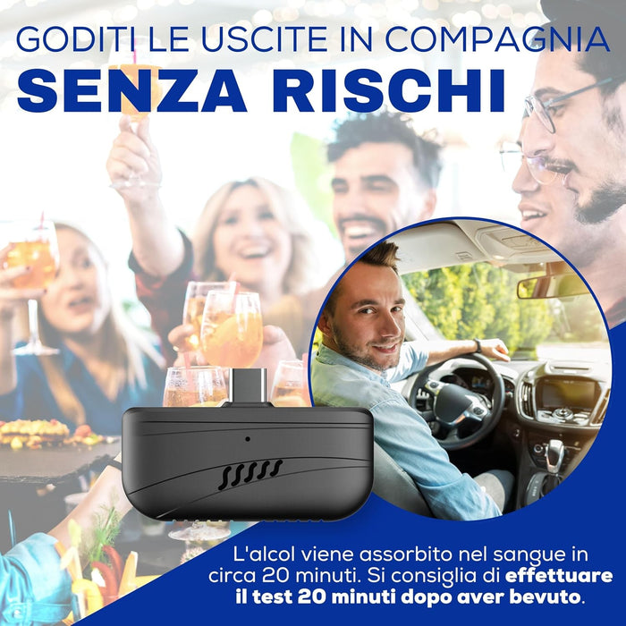 Mini Alcooltest X Smartphone Nero