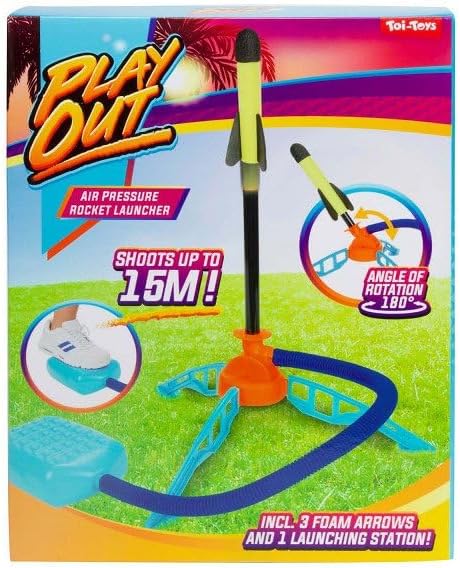 Toi-Toys - Play Out Luchtdruk Raket Lanceerbasis met 3 Raketten